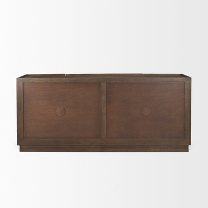 Swanson Dark Brown Wooden Scalloped Sideboard