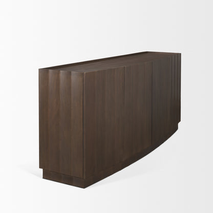 Swanson Dark Brown Wooden Scalloped Sideboard