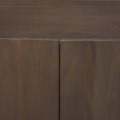 Swanson Dark Brown Wooden Scalloped Sideboard
