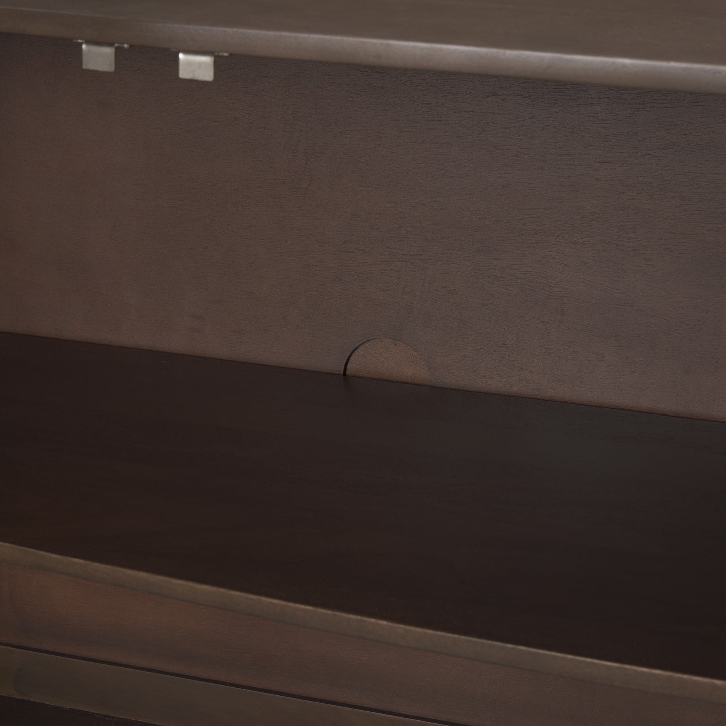 Swanson Dark Brown Wooden Scalloped Sideboard