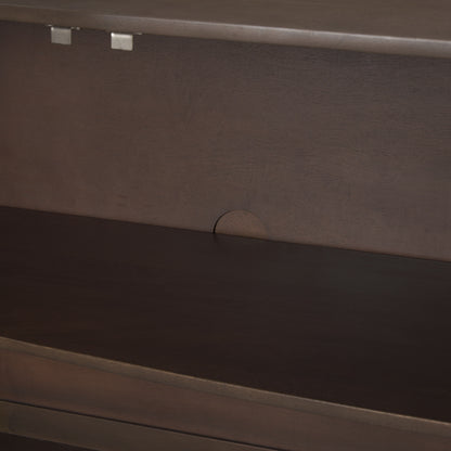 Swanson Dark Brown Wooden Scalloped Sideboard