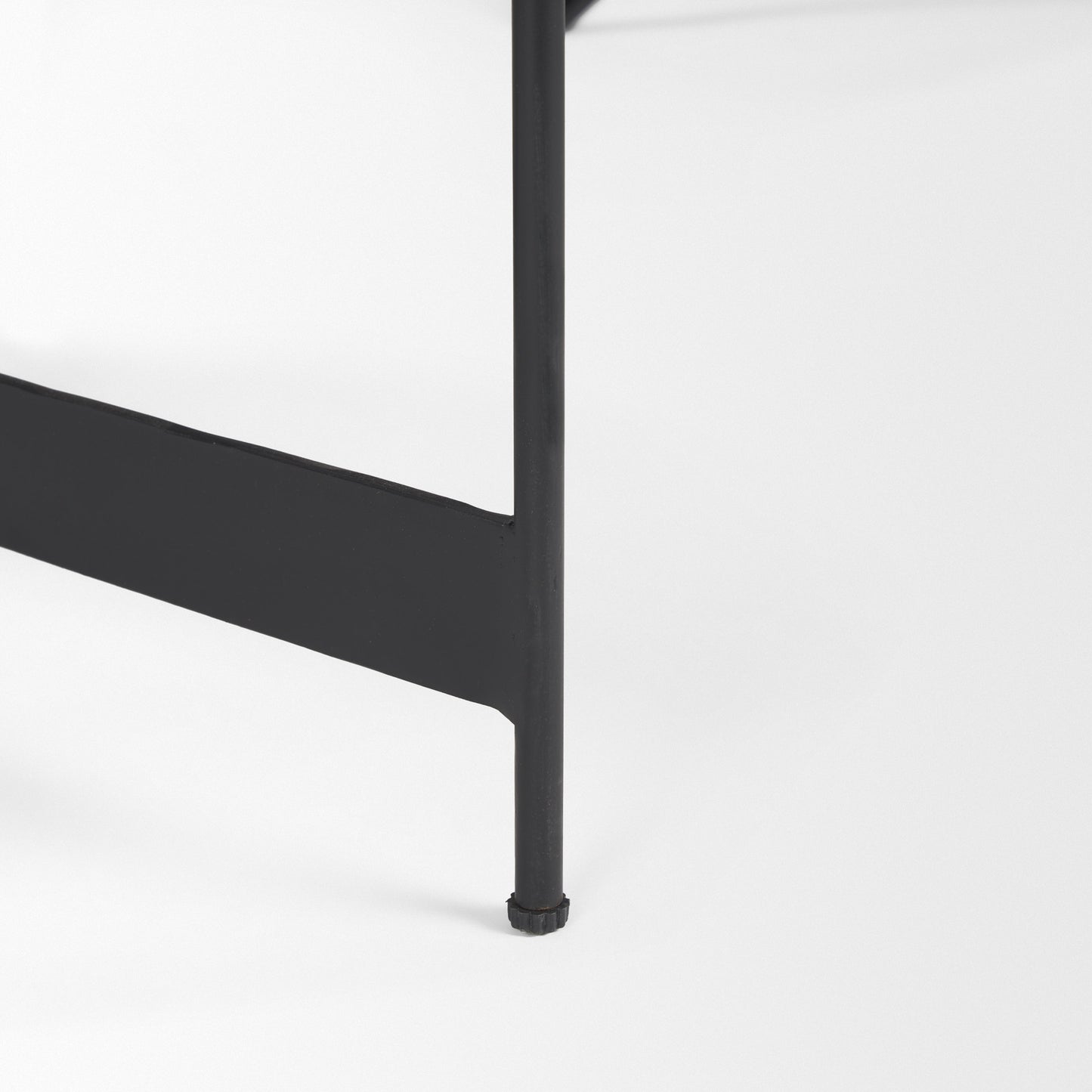 Wade Travertine Marble w/ Matte Black Metal Coffee Tables