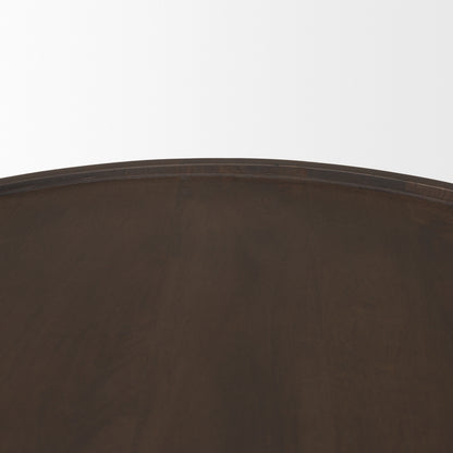 Takoda Dark Brown Wood Tapered Drum Nesting Coffee Tables