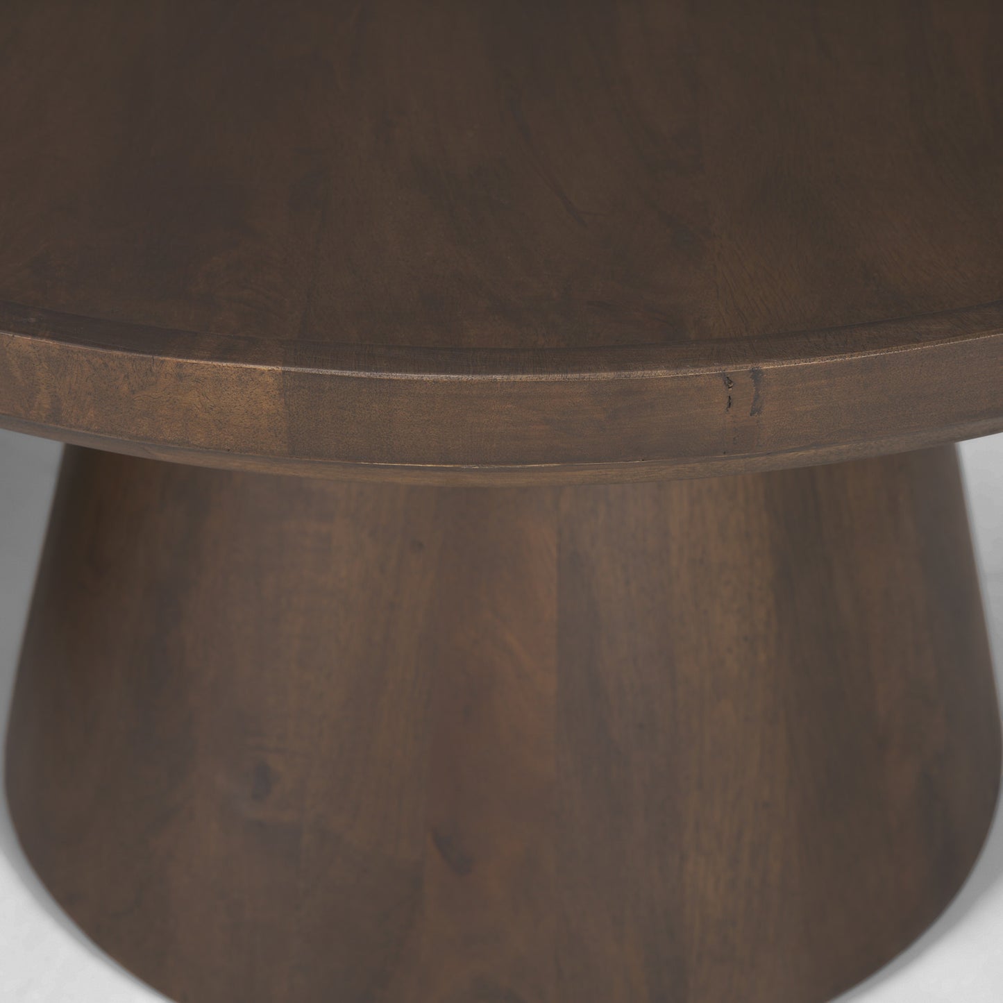 Takoda Dark Brown Wood Tapered Drum Nesting Coffee Tables