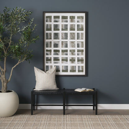 Jaxon Beige and Black Striped Cotton-Linen Decorative Square Pillow Cover