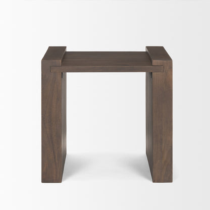Wesson Dark Brown Wood Accent Table