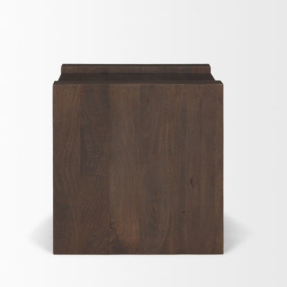 Wesson Dark Brown Wood Accent Table