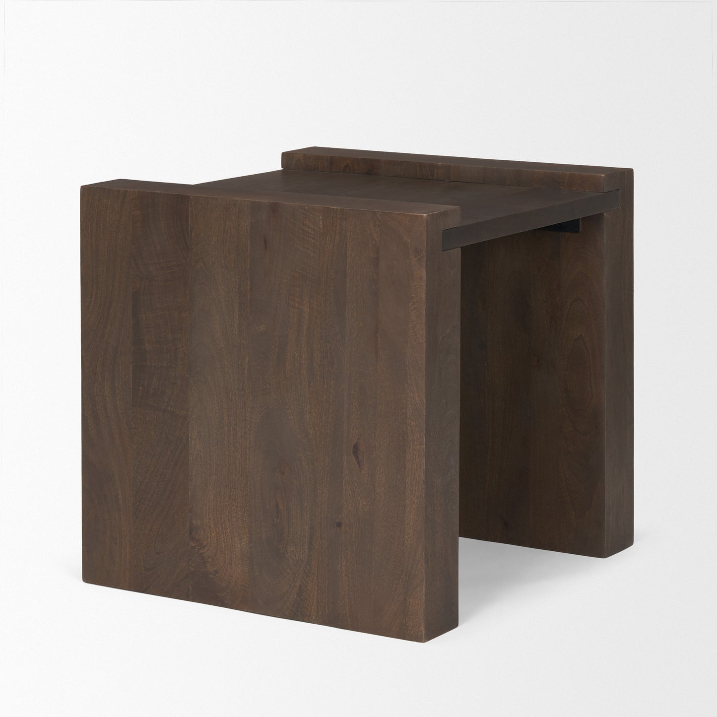 Wesson Dark Brown Wood Accent Table