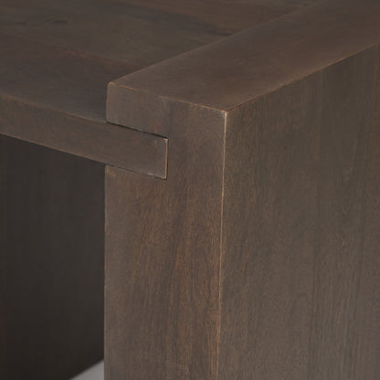 Wesson Dark Brown Wood Accent Table