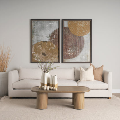 Vania Small Off White w/ Tan Textured Ceramic Vase