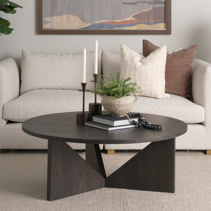 Tarro Brown Wood w/ Triangle Legs Coffee Table
