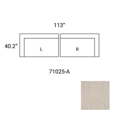 Warner Oatmeal 2 Piece Sofa Set