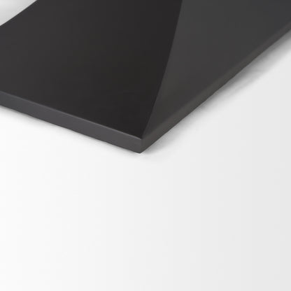 Maxton II 79x39 Rectangular Brown Solid Wood Top Dark Gunmetal Base Dining Table