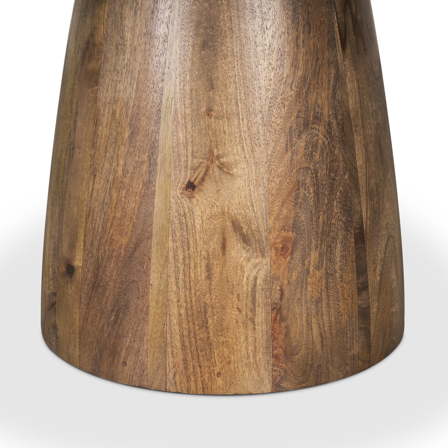 Allyson 54" Round Brown Pedestal w/ Pink Marble Top Dining Table