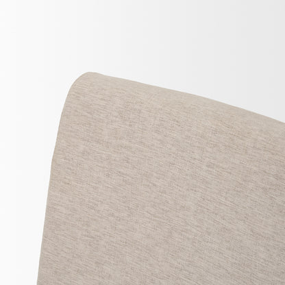 Whitley Oatmeal Performance Fabric w/ Oak Wood Dining Chair