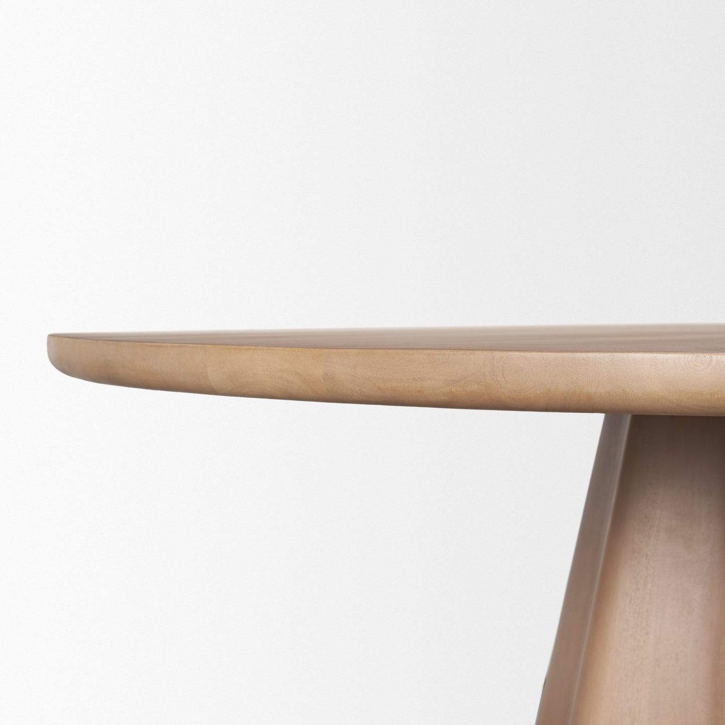 Jovani 60" Solid Light Brown Mango Wood Round Dining Table