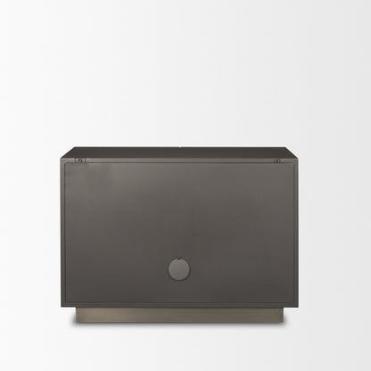 Roxdale Acid Washed Iron Metal Accent Cabinet