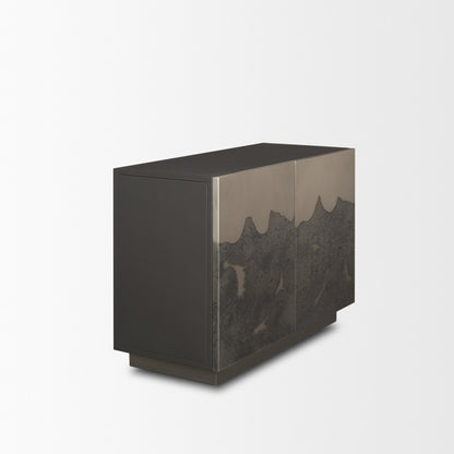 Roxdale Acid Washed Iron Metal Accent Cabinet