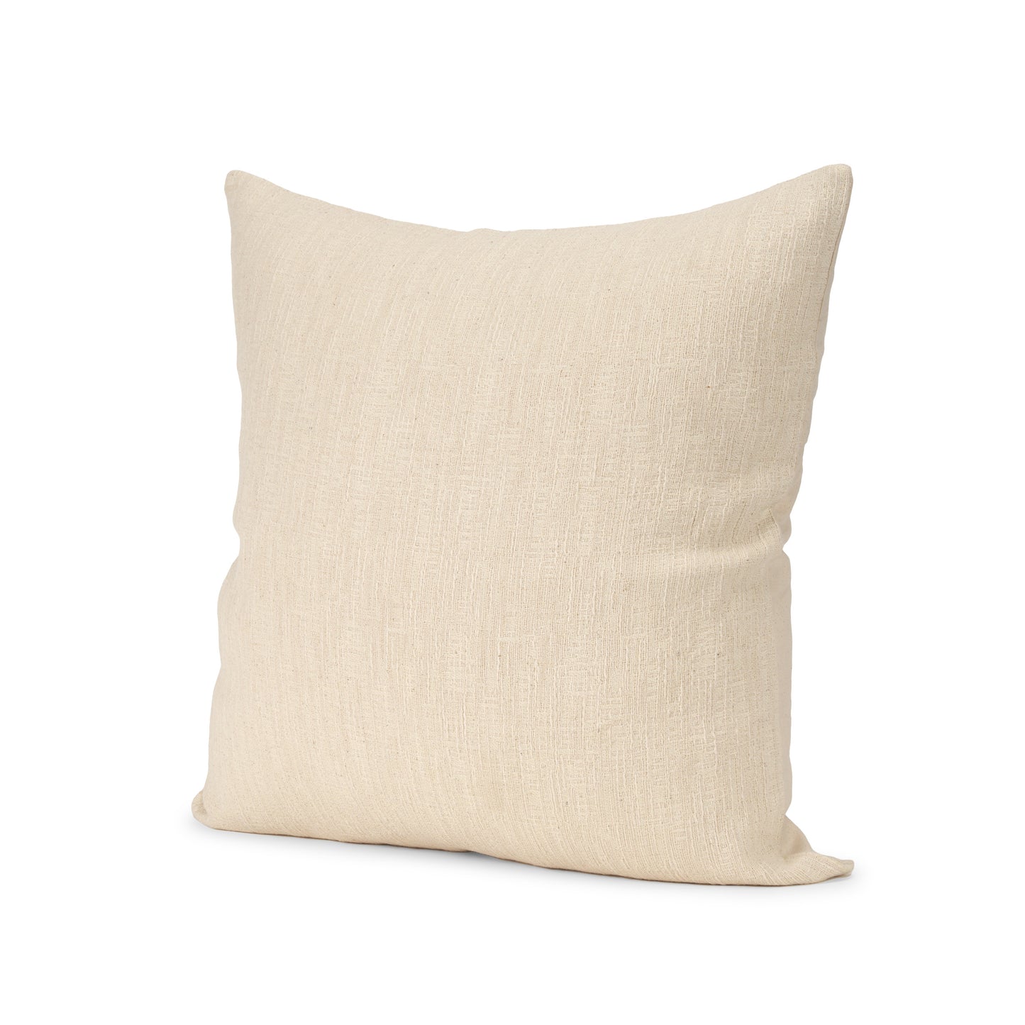 Jenner Cream Cotton-Linen Blend Decorative Square Pillow Cover