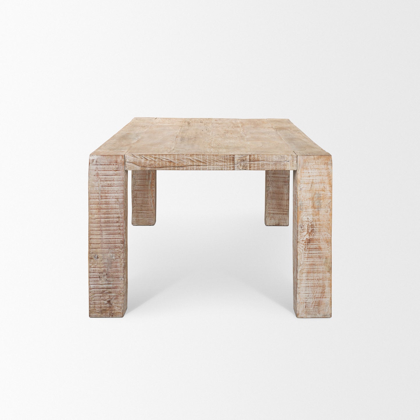 McArthur 84" Whitewash Reclaimed Wood Dining Table