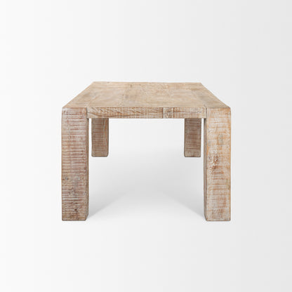 McArthur 84" Whitewash Reclaimed Wood Dining Table