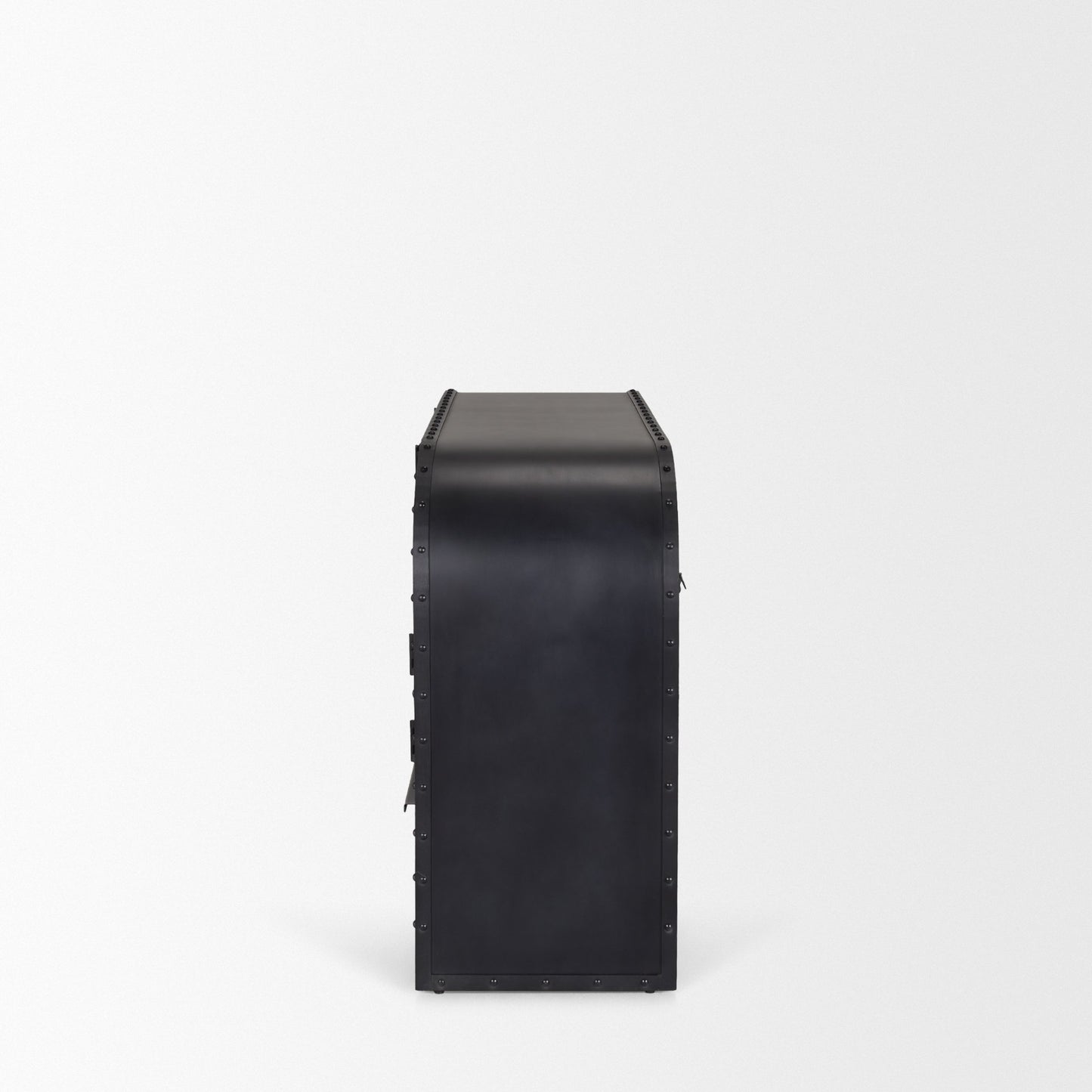 Gehry I 62.3x16.5 Black Metal Frame w/Wood Accent 4 Cabinet Door Two Drawer Sideboard