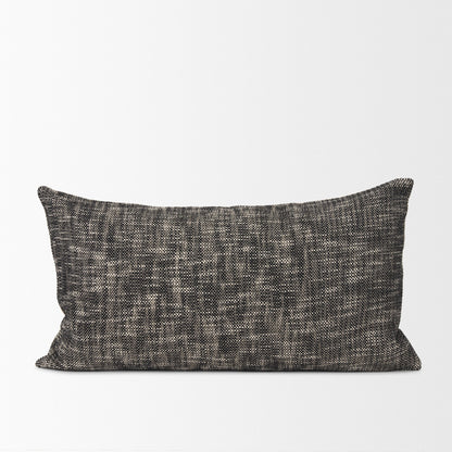 Jalia Cream and Black Cotton Decorative Lumbar Pillow Cover