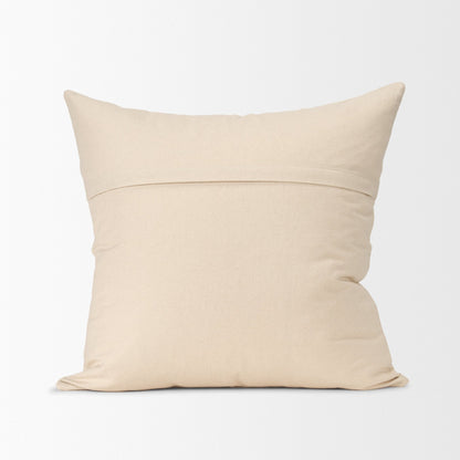 Jenner Cream Cotton-Linen Blend Decorative Square Pillow Cover
