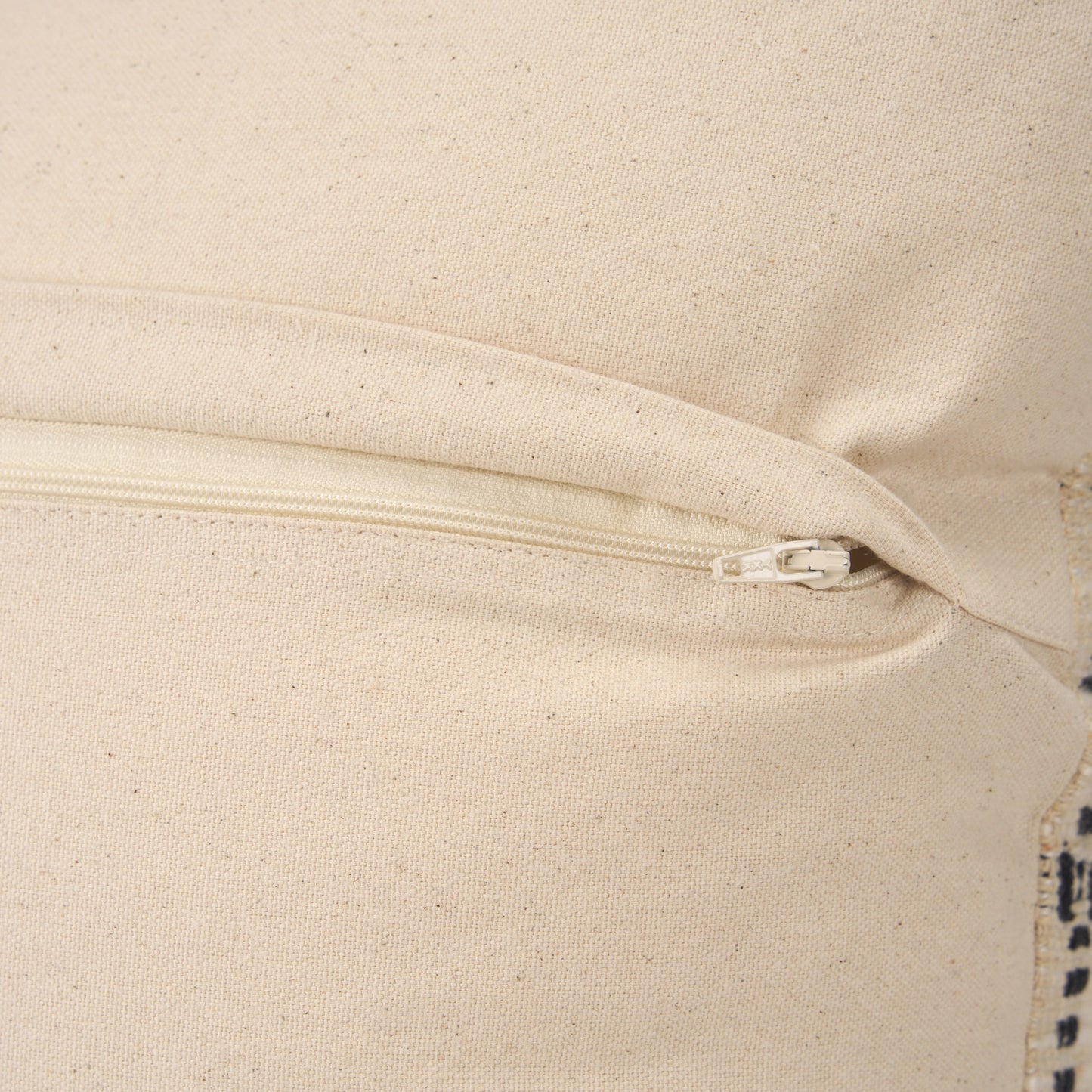 Jaela Beige and Black Striped Checkered Decorative Lumbar Pillow Cover