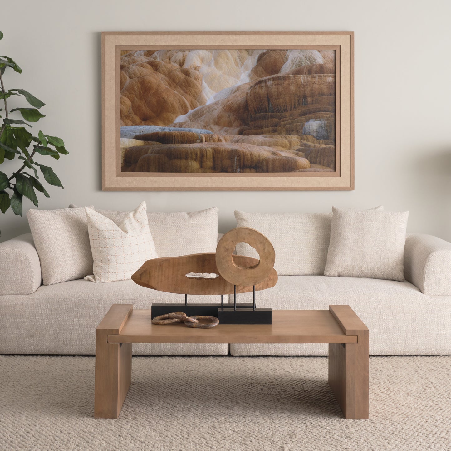 Ironwood II (Small) 13L x 4W Natural Wooden Circular Object