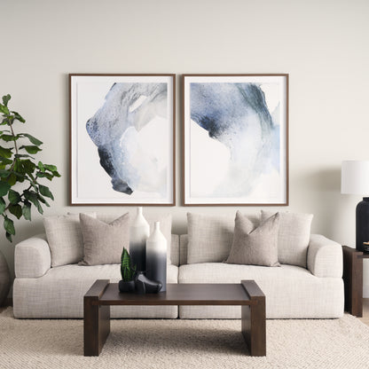Townley Small White w/ Black Ombre Metal Vase
