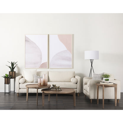 Cleaver I 22 x 24 Round Top Brown Solid Wood Accent Table