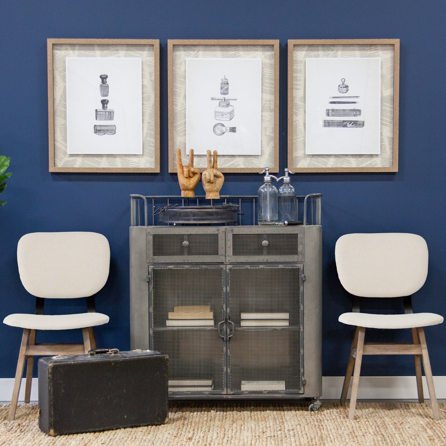 Haden I Cream Fabric Wrap Brown Solid Wood Base Dining Chair