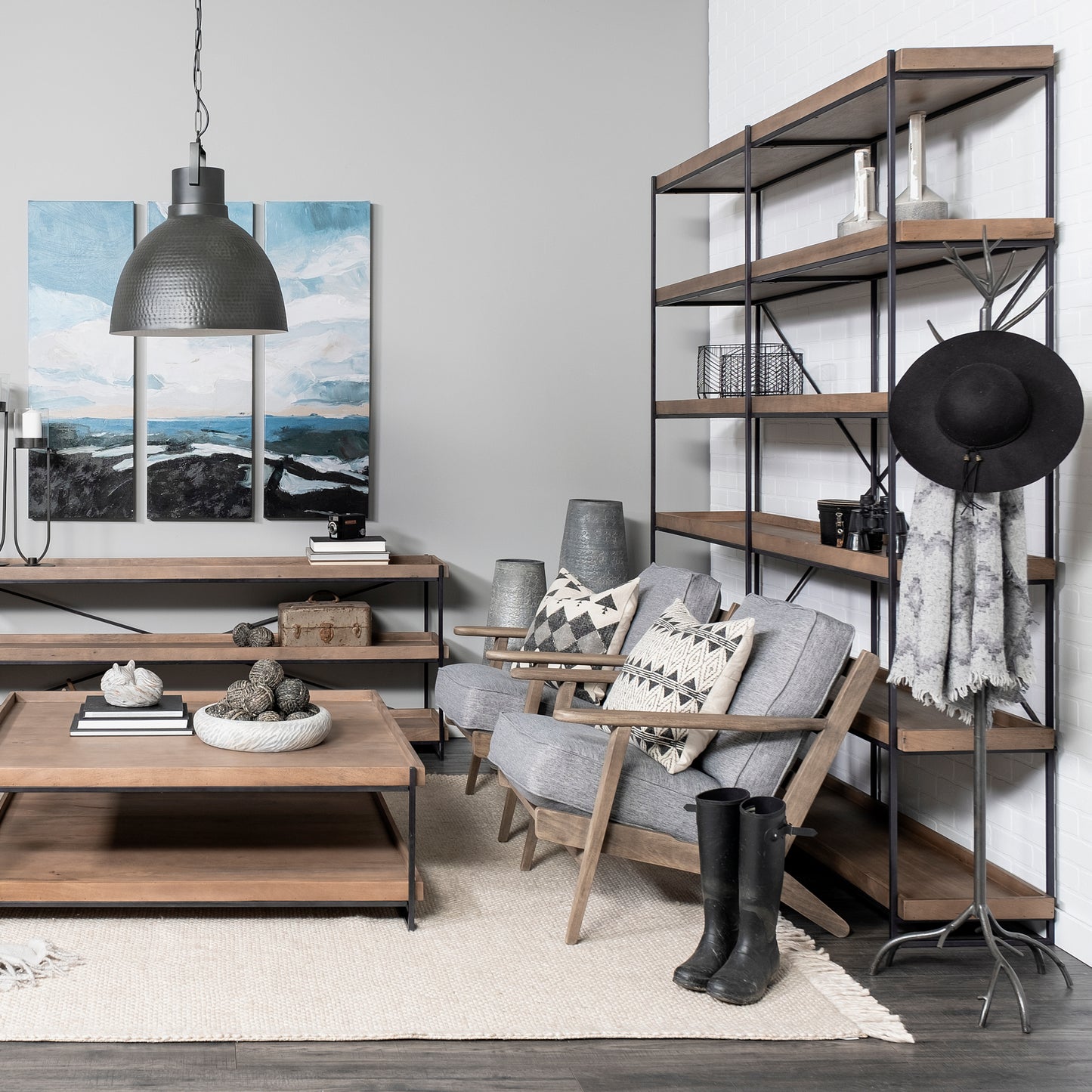 Idris Set of 2 Black Metal Geometric Mesh Bowls