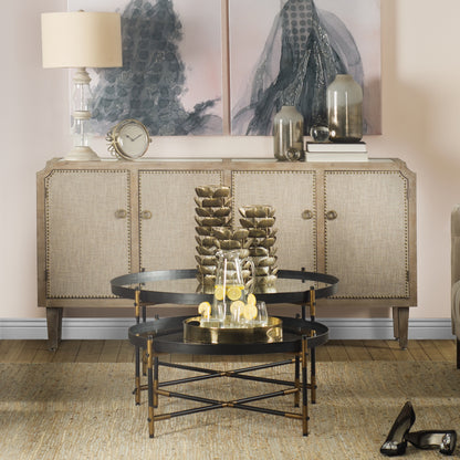 Henley I Small Bronze Metal Decorative Table Candle Holder