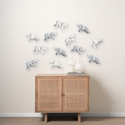 Maynard I Set of 2 Grey Elephant Wall Decorations