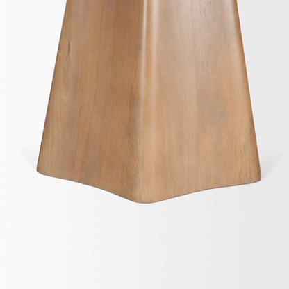 Jovani 48" Solid Light Brown Mango Wood Round Dining Table