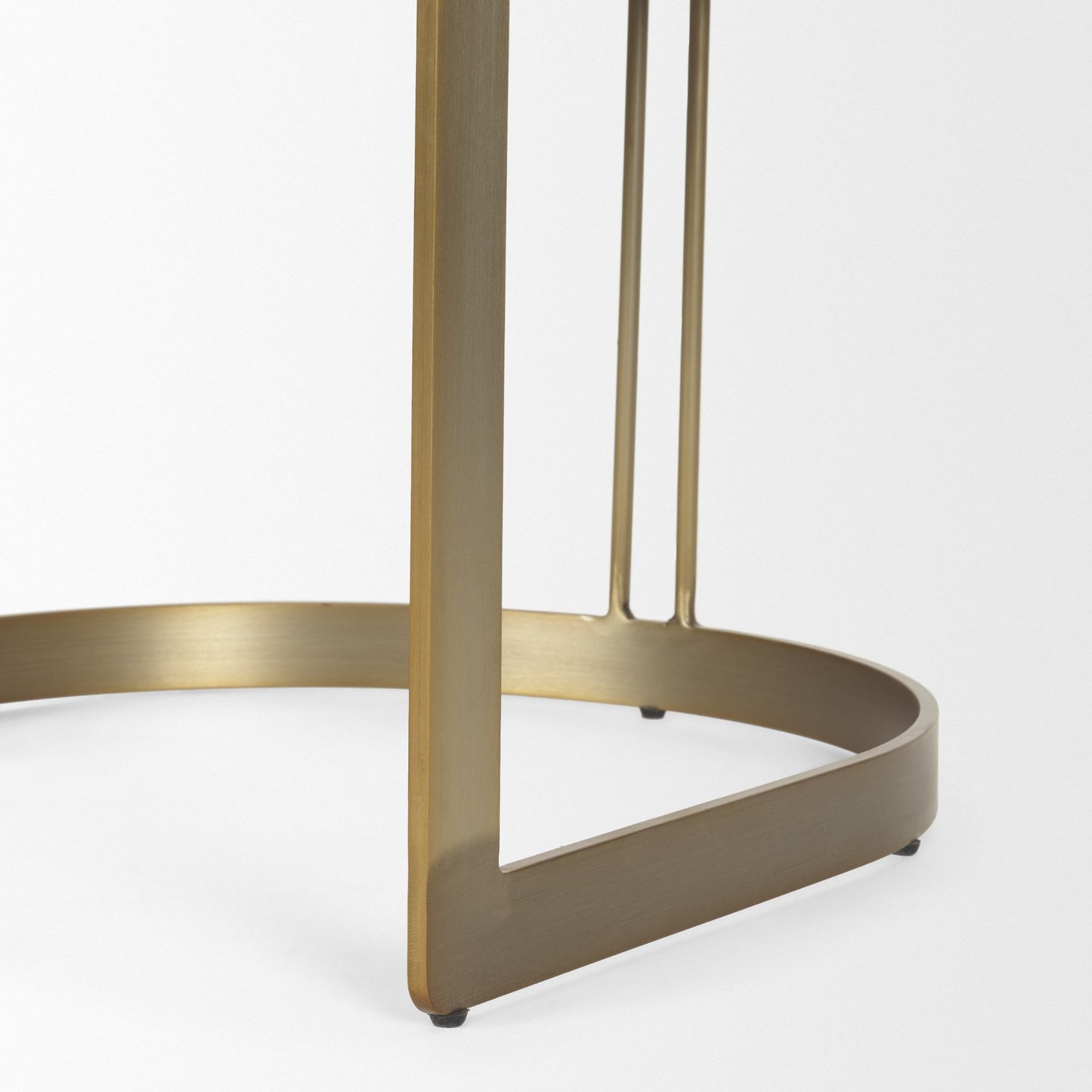 Vyra Dark Brown Wood w/ Cream Fabric Accent Chair