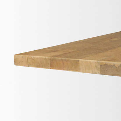 Viktor 55"L Light Brown Solid Wood Coffee Table