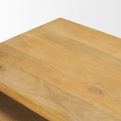 Alanna 22.0L x 15.0W x 22.0H Set of 2 Brown Wood Nesting Accent Tables