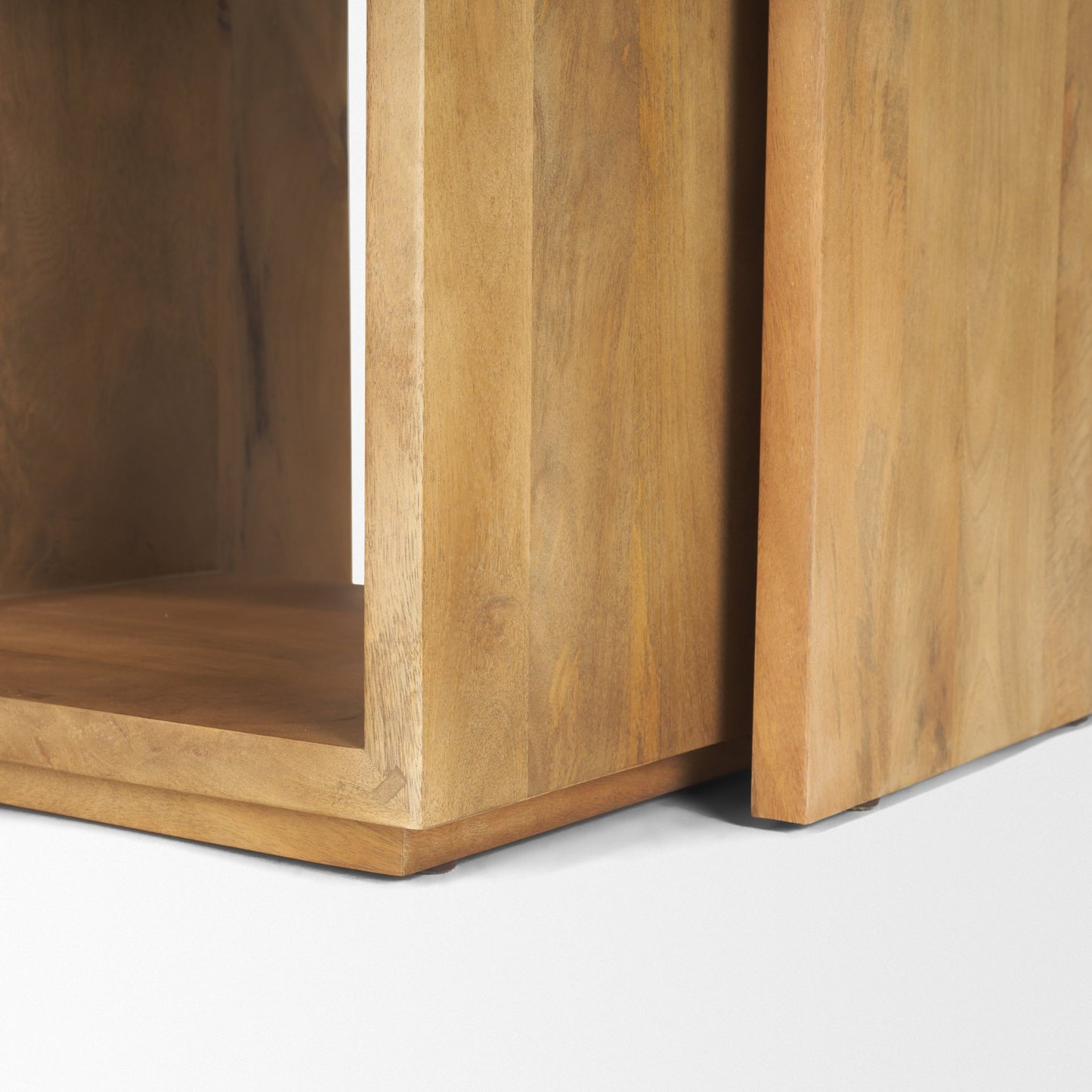 Alanna 22.0L x 15.0W x 22.0H Set of 2 Brown Wood Nesting Accent Tables