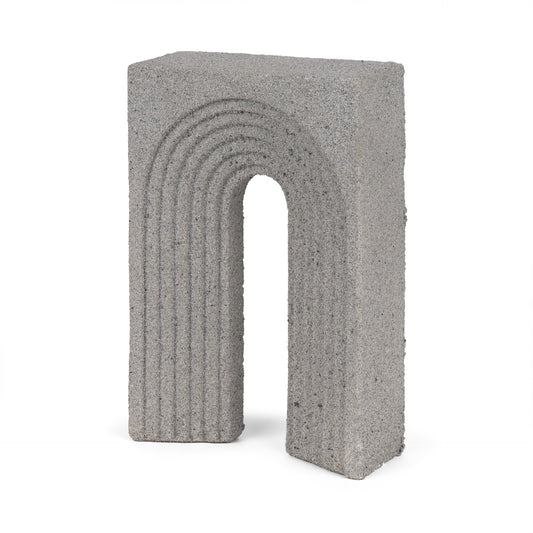Kacia Resin Textured Concrete Gray Decorative Object