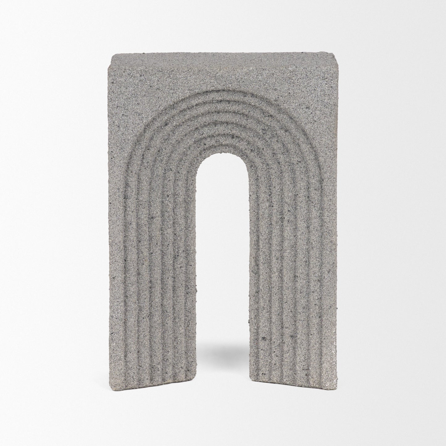Kacia Resin Textured Concrete Gray Decorative Object