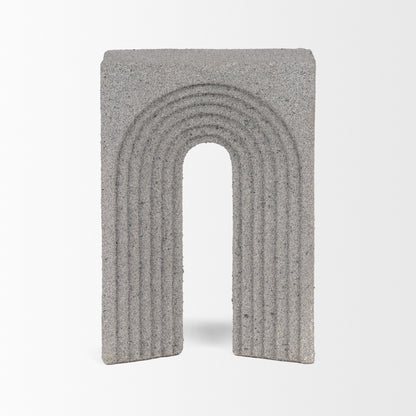 Kacia Resin Textured Concrete Gray Decorative Object