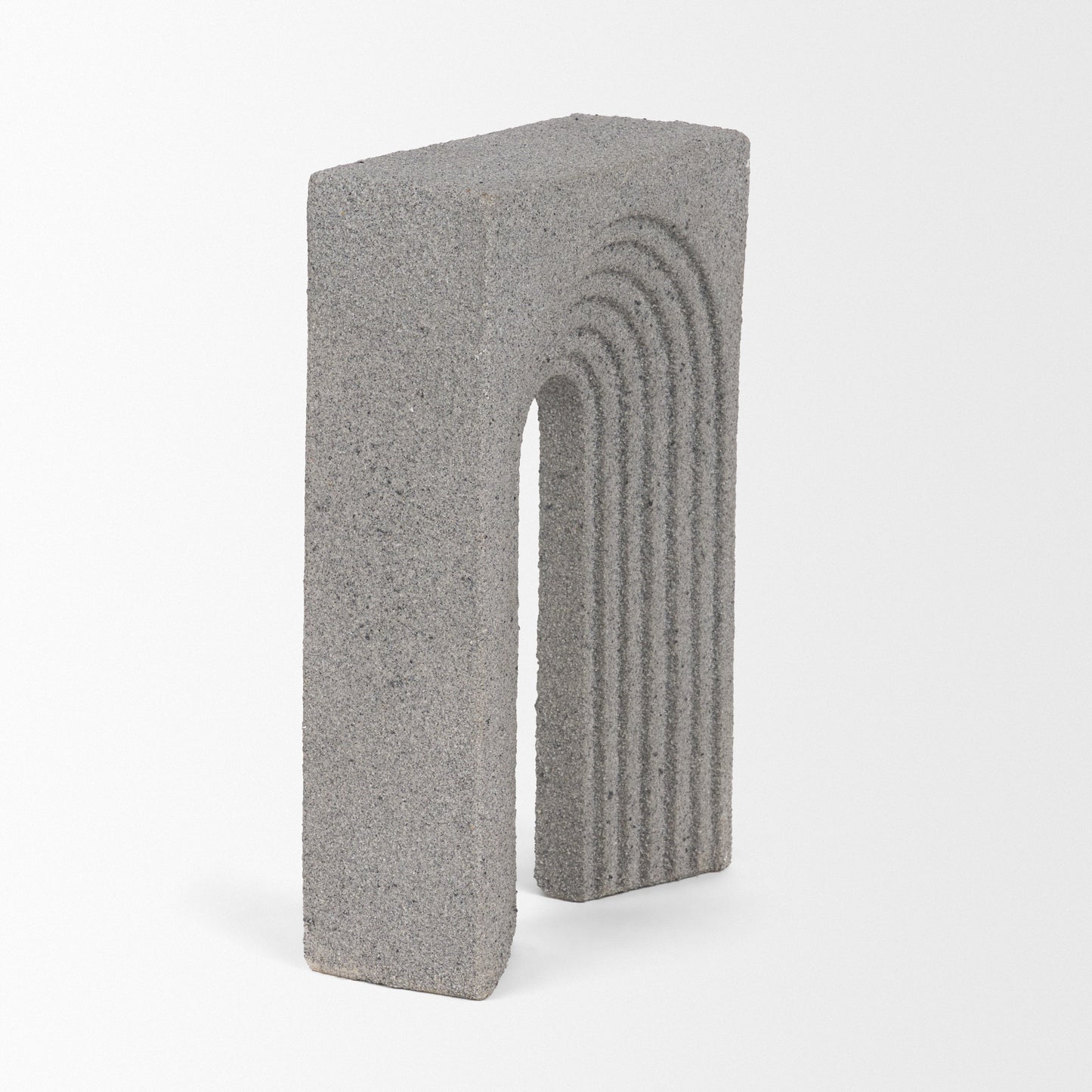 Kacia Resin Textured Concrete Gray Decorative Object