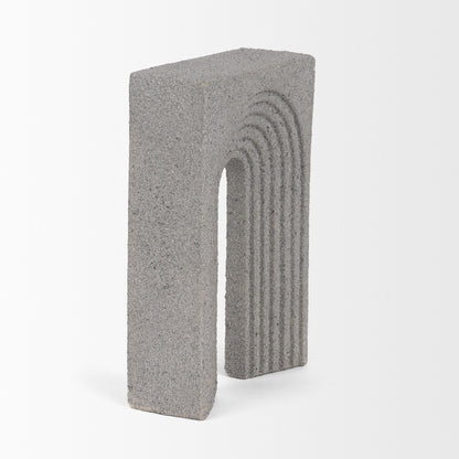 Kacia Resin Textured Concrete Gray Decorative Object
