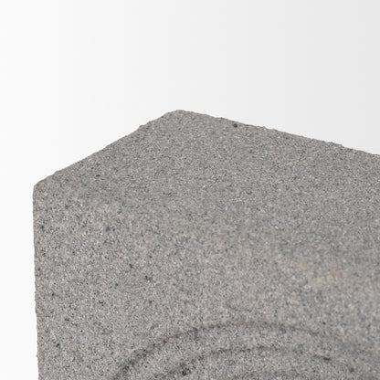 Kacia Resin Textured Concrete Gray Decorative Object
