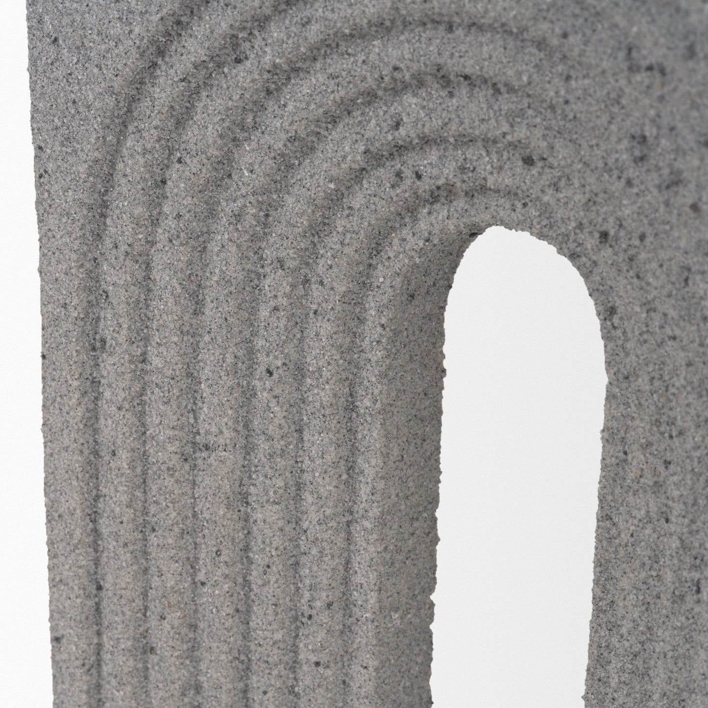 Kacia Resin Textured Concrete Gray Decorative Object