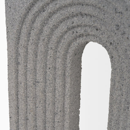 Kacia Resin Textured Concrete Gray Decorative Object