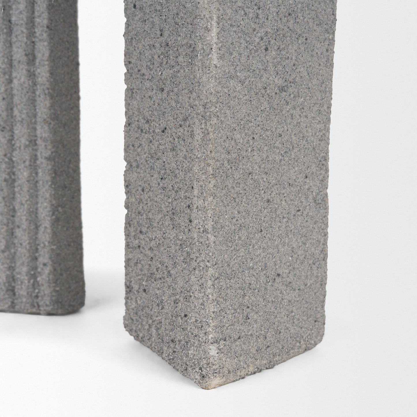 Kacia Resin Textured Concrete Gray Decorative Object